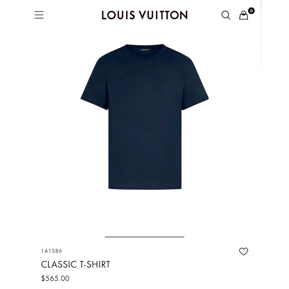 Authentic Louis Vuitton Classic T-Shirt in dark blue